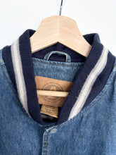 Load image into Gallery viewer, 90s Denim Bomber Jacket (XL)