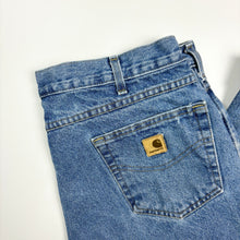 Load image into Gallery viewer, 90s Carhartt Tartan Lined Jeans W38 L30