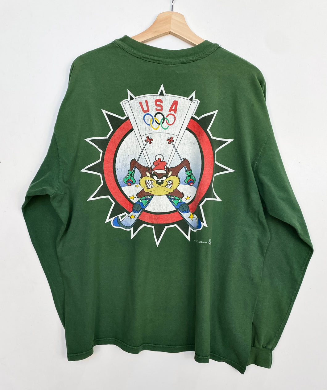 90s Taz Looney Tunes USA Olypmics T-shirt (XL)