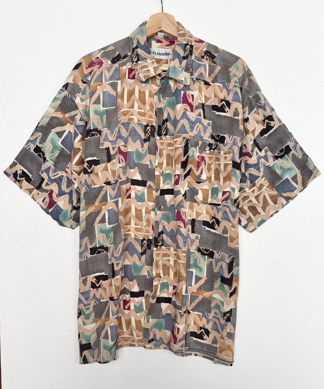90s Crazy Print Shirt (XL)