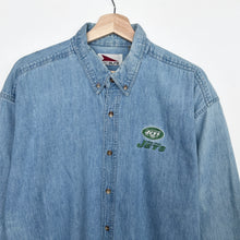 Load image into Gallery viewer, NFL New York Jetts Denim Shirt (XL)