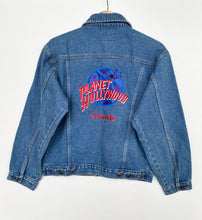 Load image into Gallery viewer, 90s Planet Hollywood Denim Jacket (XS)