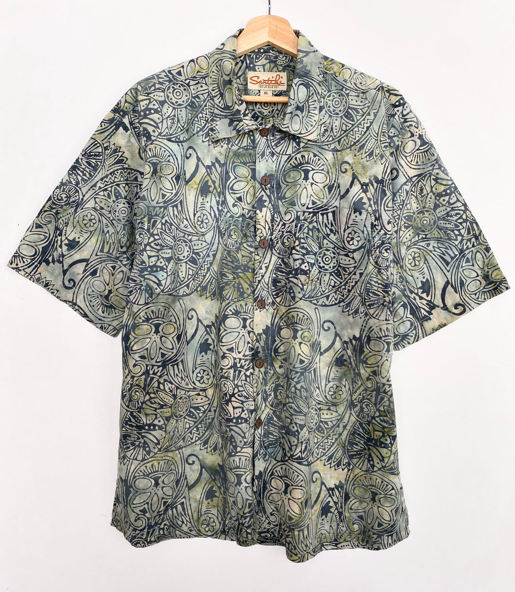 90s Crazy Print Shirt (XL)