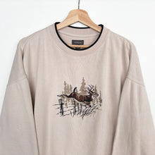 Load image into Gallery viewer, Deer Embroidered Sweatshirt (XL)