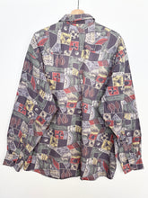 Load image into Gallery viewer, 90s Crazy Print Shirt (XL)