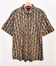 Load image into Gallery viewer, 90s Crazy Print Shirt (XL)
