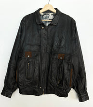 Load image into Gallery viewer, 90s Real Leather Heavy Jacket (L)