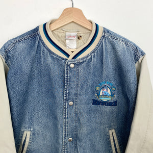 90s Disney Eeyore Denim Bomber Jacket (S)