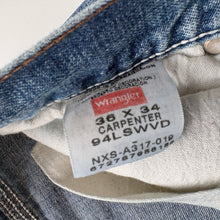 Load image into Gallery viewer, Wrangler Carpenter Jeans W36 L34