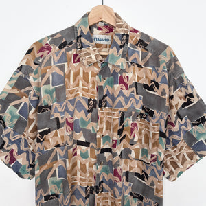 90s Crazy Print Shirt (XL)