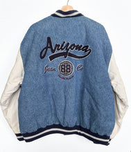 Load image into Gallery viewer, 90s Denim Bomber Jacket (XL)
