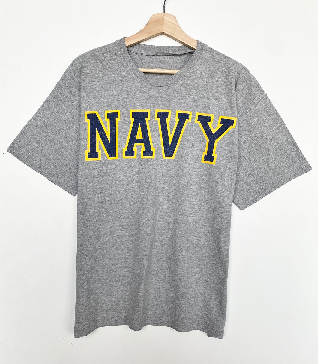 Navy Printed T-shirt (L)
