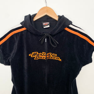 Women’s Y2K Harley Davidson Velour Hoodie (M)