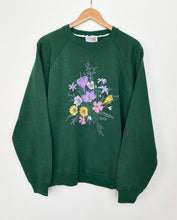 Load image into Gallery viewer, 90s Flowers Sweatshirt (XL)