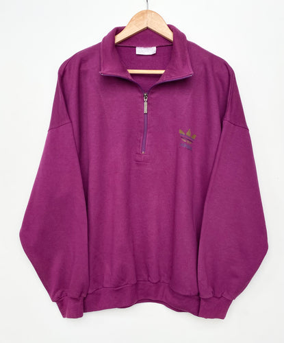 80s Adidas 1/4 Zip Sweatshirt (M)