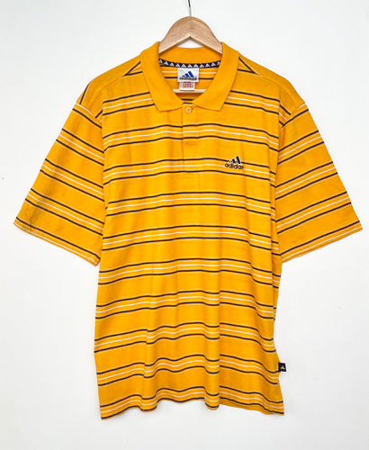 90s Adidas Striped Polo (L)