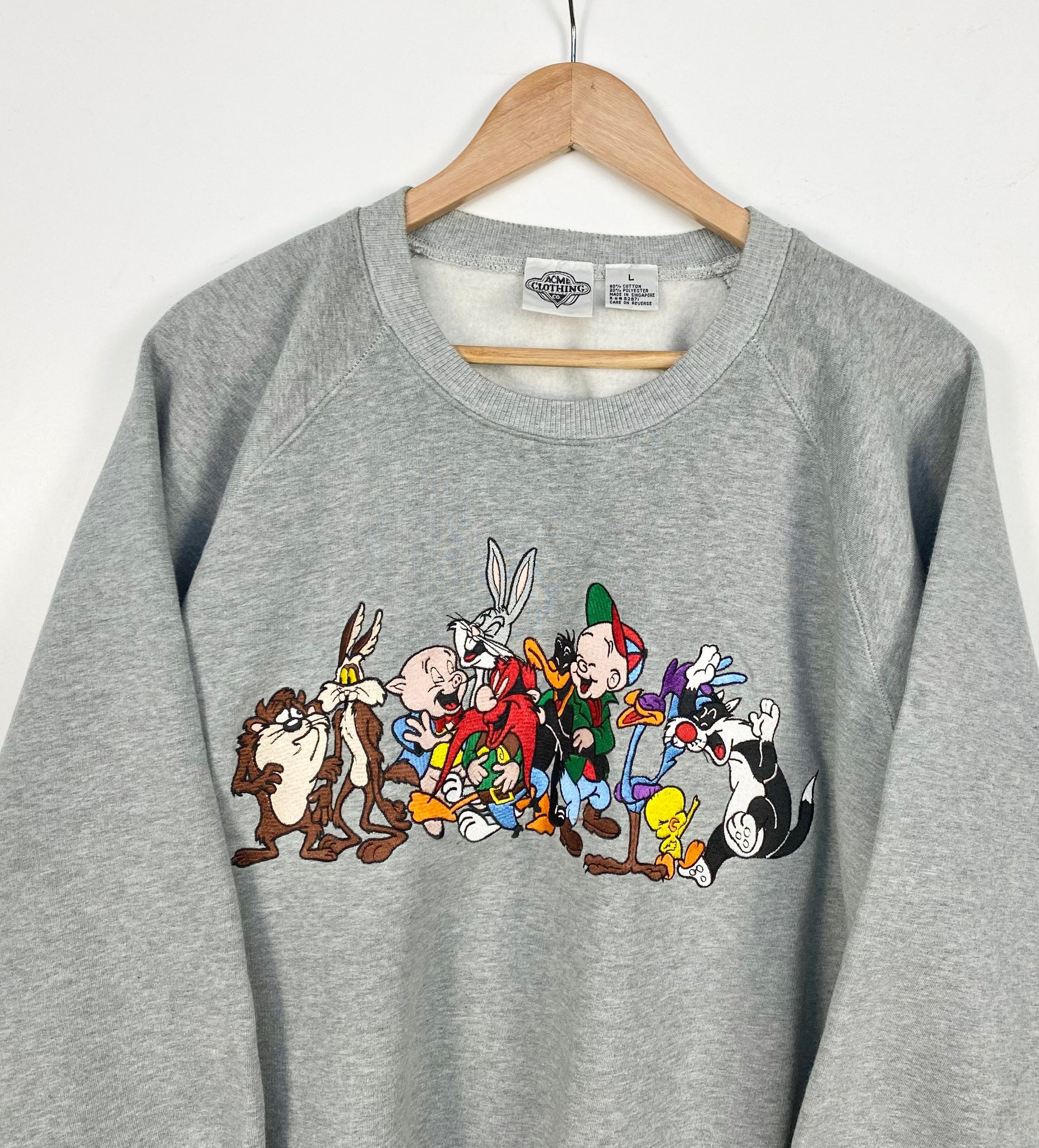 90s Looney Tunes Sweatshirt M Red Cactus Vintage