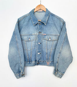 Guess red denim jacket online