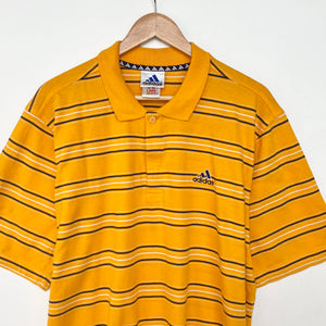 90s Adidas Striped Polo (L)