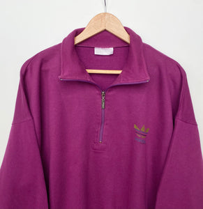 80s Adidas 1/4 Zip Sweatshirt (M)