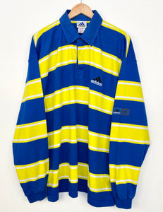 90s Adidas Rugby Sweatshirt XL Red Cactus Vintage