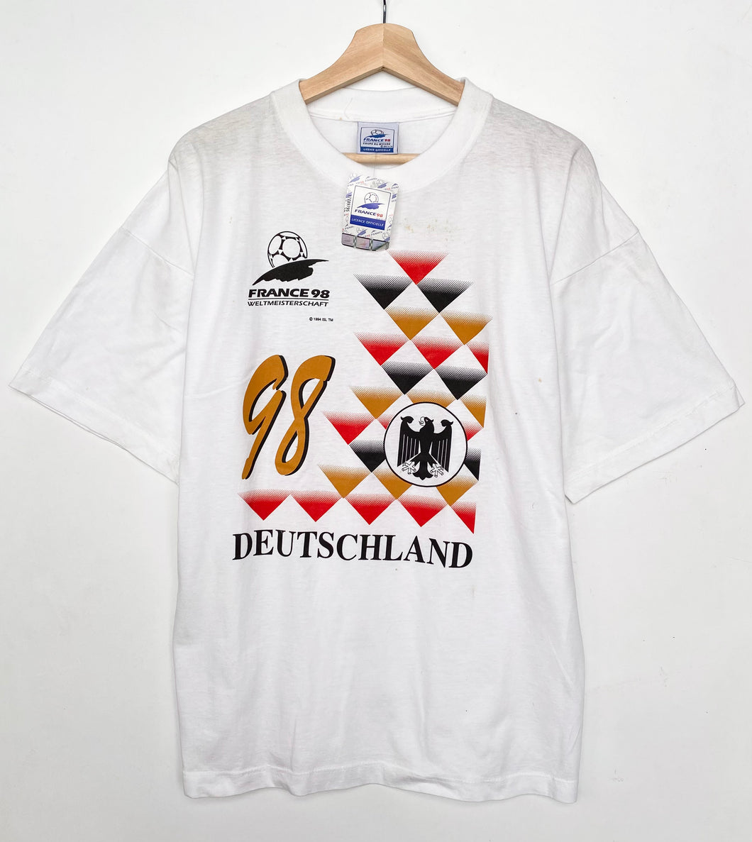 Deadstock 90s France 98 Deutschland T-shirt (XL)