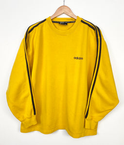 Adidas yellow 2025 sweatshirt vintage