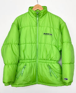 Reebok jacket vintage mens green deals
