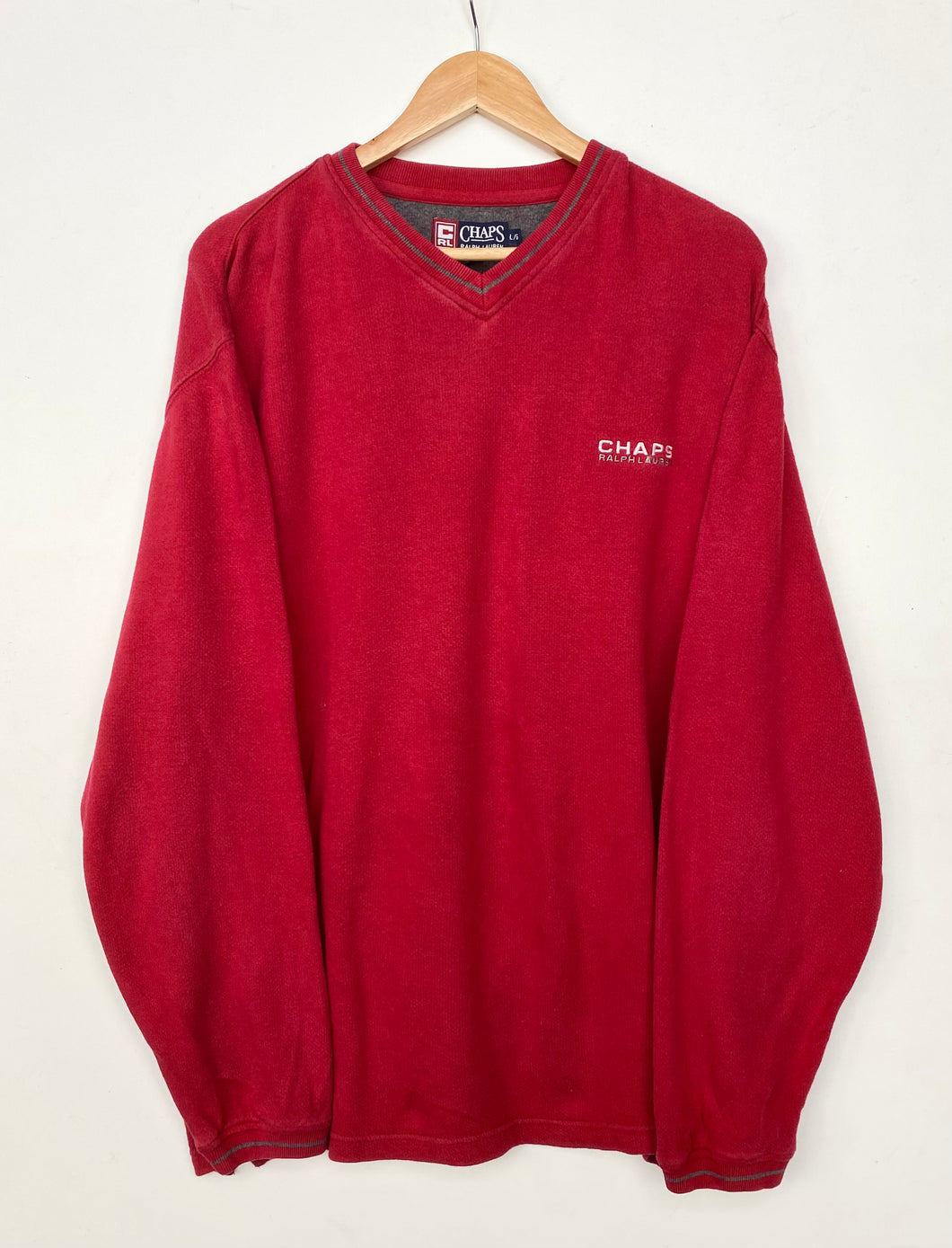 Chaps Ralph Lauren Sweatshirt L Red Cactus Vintage