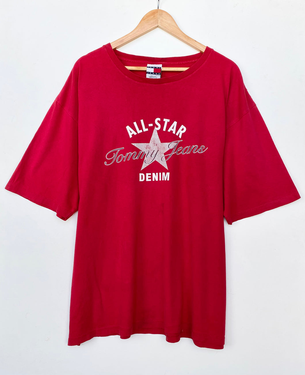 90s Tommy Hilfiger T shirt XL Red Cactus Vintage