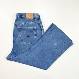 90s Tommy Hilfiger Jeans W36 L25 Red Cactus Vintage