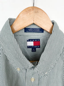 90s Tommy Hilfiger Striped Shirt (XL)