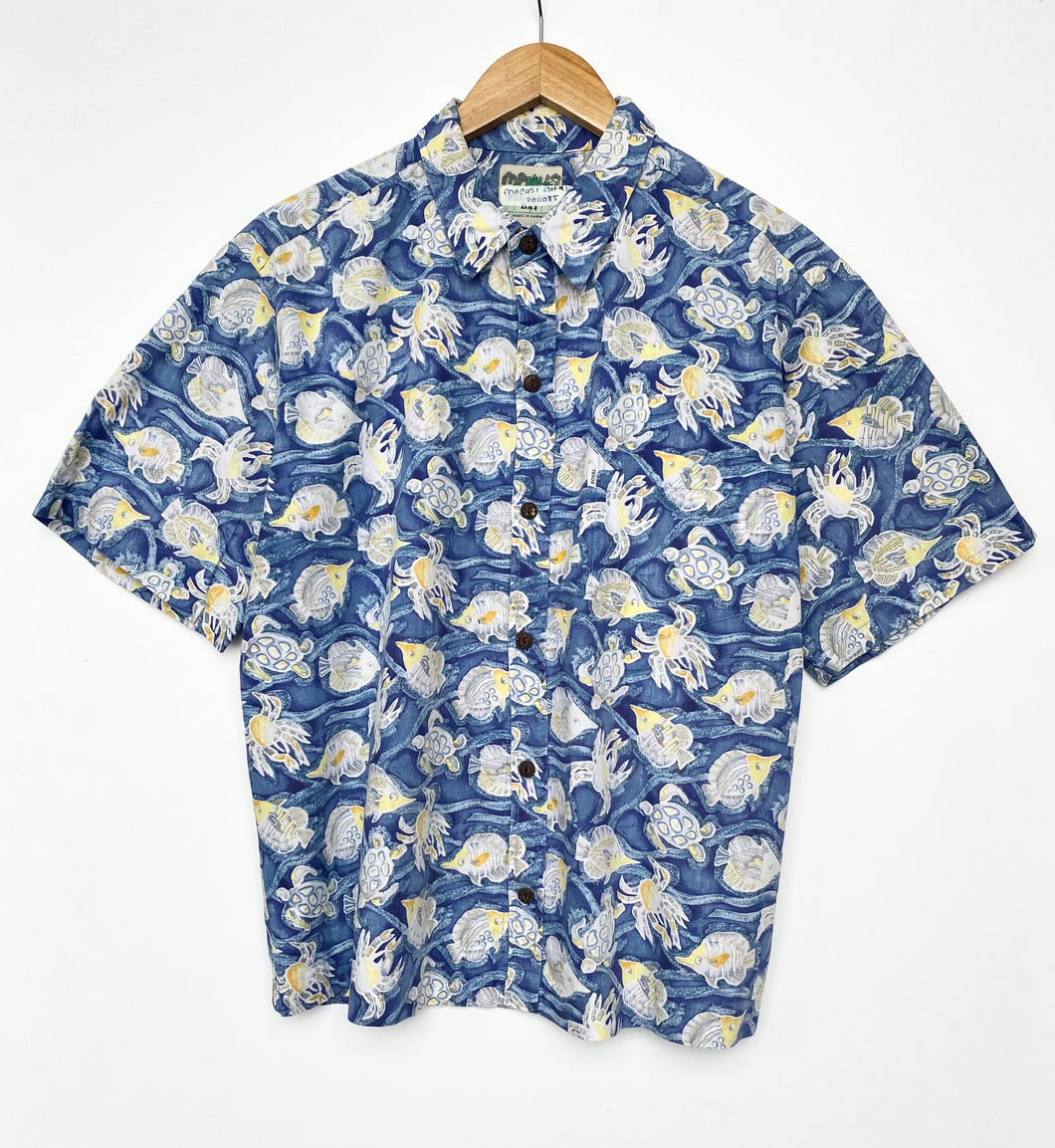 Crazy Print Sea Life Shirt (M)