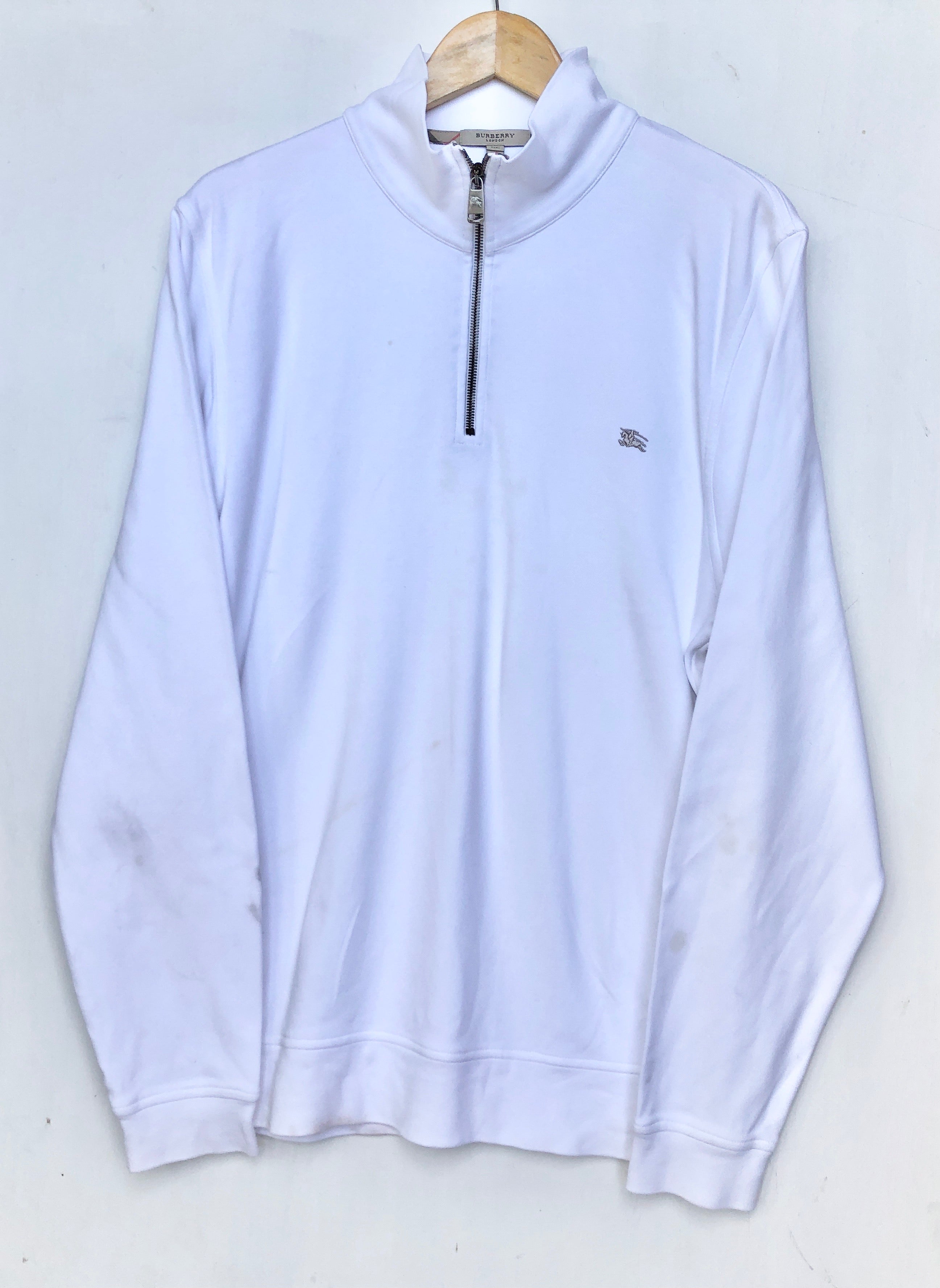 Burberry 1 4 zip XL Red Cactus Vintage