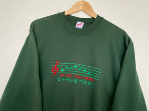Embroidered ‘Christmas’ sweatshirt (M)
