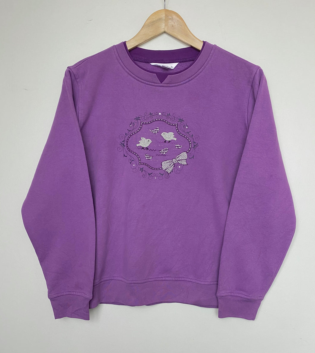 Embroidered ‘Birds’ sweatshirt (XS)