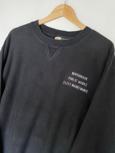 Embroidered ‘Maintenance’ sweatshirt (L)