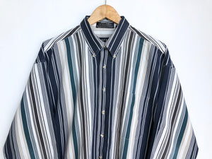 90s Striped shirt (L)