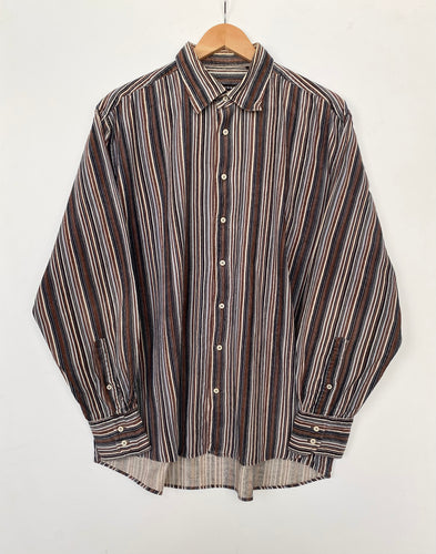 Cord striped shirt (XL)