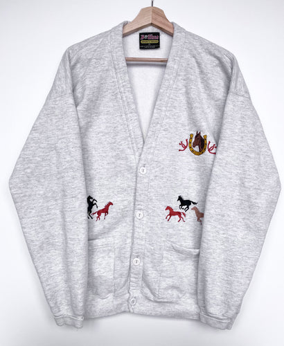 Horse Embroidered cardigan (XL)