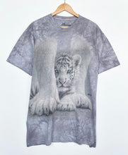 Load image into Gallery viewer, White Tiger Tie-Dye T-shirt (L)
