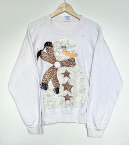 Embroidered ‘Snowman’ sweatshirt (M)