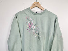 Load image into Gallery viewer, Embroidered ‘Floral’ sweatshirt (XS)