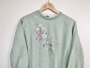 Embroidered ‘Floral’ sweatshirt (XS)