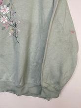 Load image into Gallery viewer, Embroidered ‘Floral’ sweatshirt (XS)