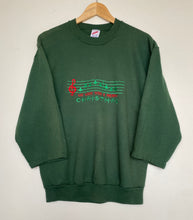 Load image into Gallery viewer, Embroidered ‘Christmas’ sweatshirt (M)