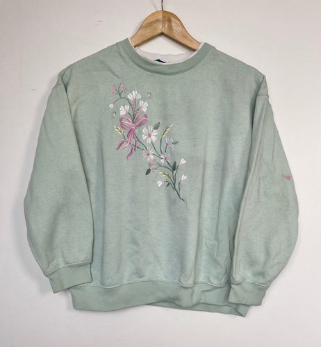 Embroidered ‘Floral’ sweatshirt (XS)