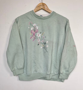 Embroidered ‘Floral’ sweatshirt (XS)