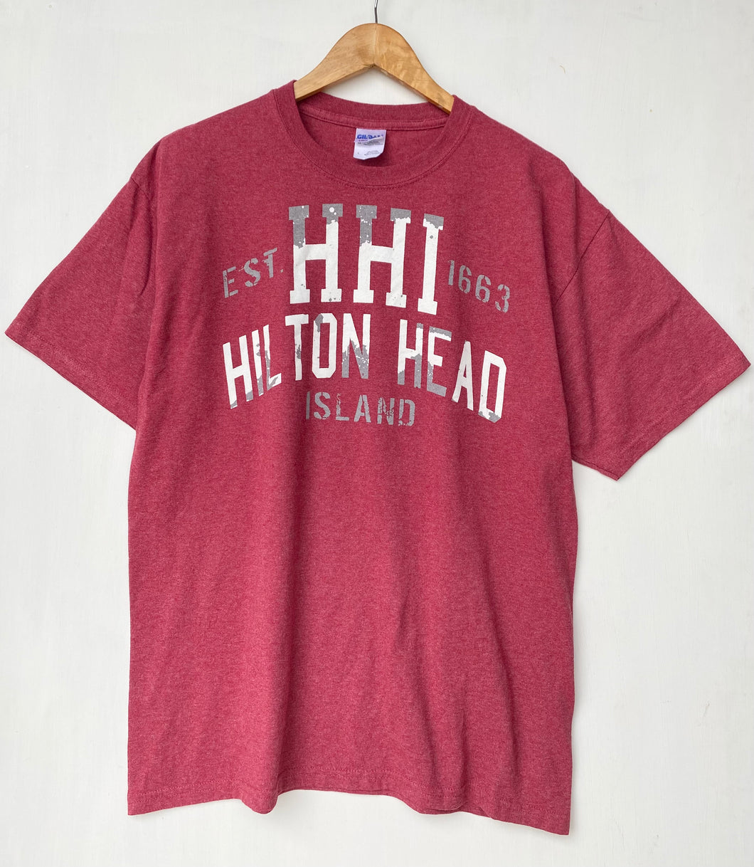 Printed ‘Hilton Head Island’ t-shirt (L)