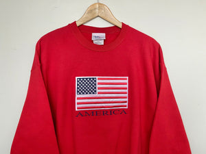 Embroidered ‘USA’ sweatshirt (L)